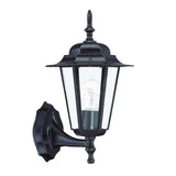 Antique Bronze Glass Lantern Wall Light - Homeroots