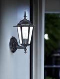 Antique Bronze Glass Lantern Wall Light - Homeroots