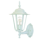 White Glass Lantern Wall Light - Homeroots