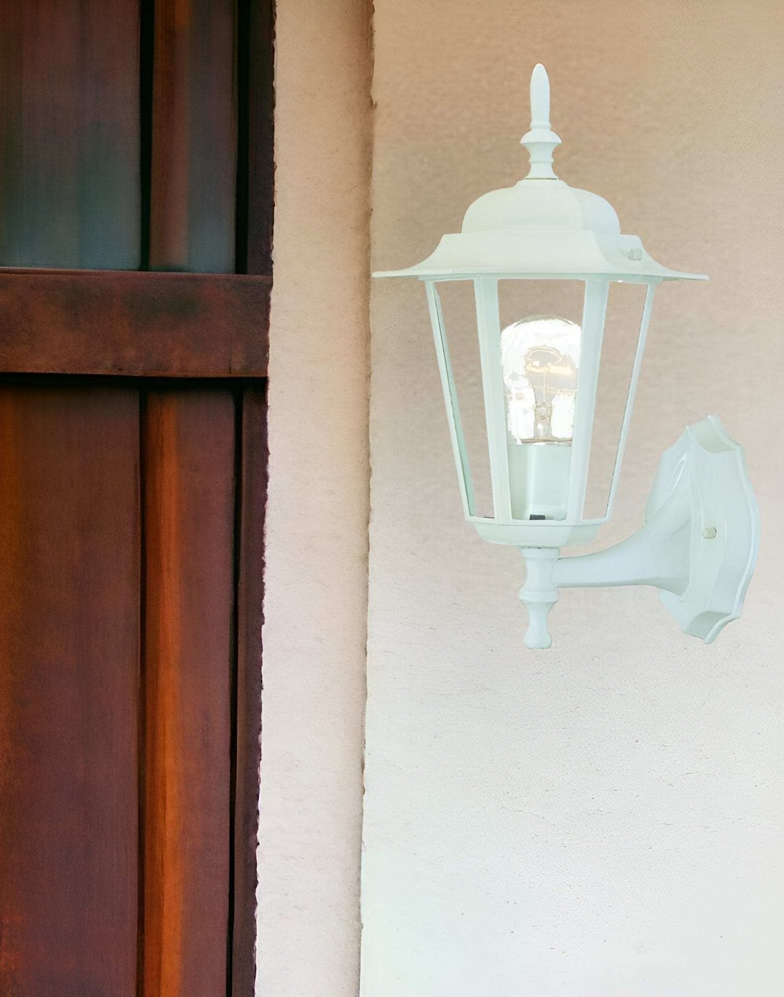 White Glass Lantern Wall Light - Homeroots - Flyclothing LLC