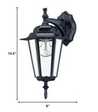 Antique Bronze Glass Hanging Lantern Wall Light - Homeroots - Flyclothing LLC