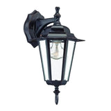 Antique Bronze Glass Hanging Lantern Wall Light - Homeroots