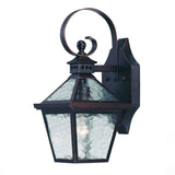 Two Light Antique Bronze Hammered Glass Wall Light - Homeroots