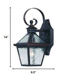 Two Light Antique Bronze Hammered Glass Wall Light - Homeroots - Flyclothing LLC