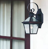 Two Light Antique Bronze Hammered Glass Wall Light - Homeroots - Flyclothing LLC