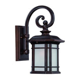 Antique Bronze Frosted Linen Glass Lantern Wall Light - Homeroots - Flyclothing LLC