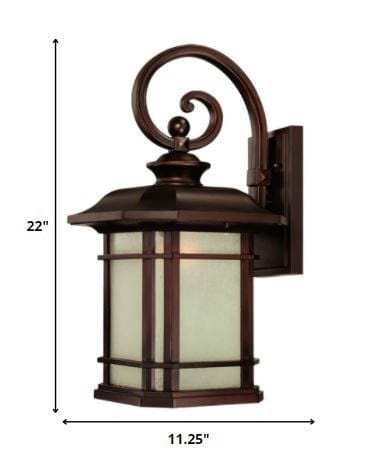 Somerset 1-Light Architectural Bronze Wall Light - Homeroots - Flyclothing LLC