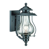 Matte Black Oil Lantern Wall Light - Homeroots
