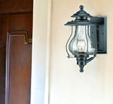 Matte Black Oil Lantern Wall Light - Homeroots