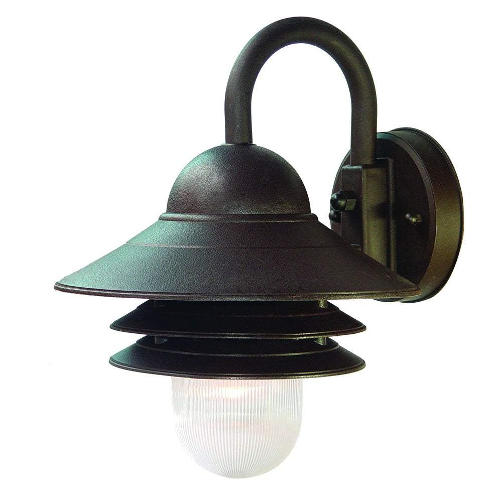 Antique Bronze Three Tier Lamp Shade Outdoor Wall Light - Homeroots - Flyclothing LLC