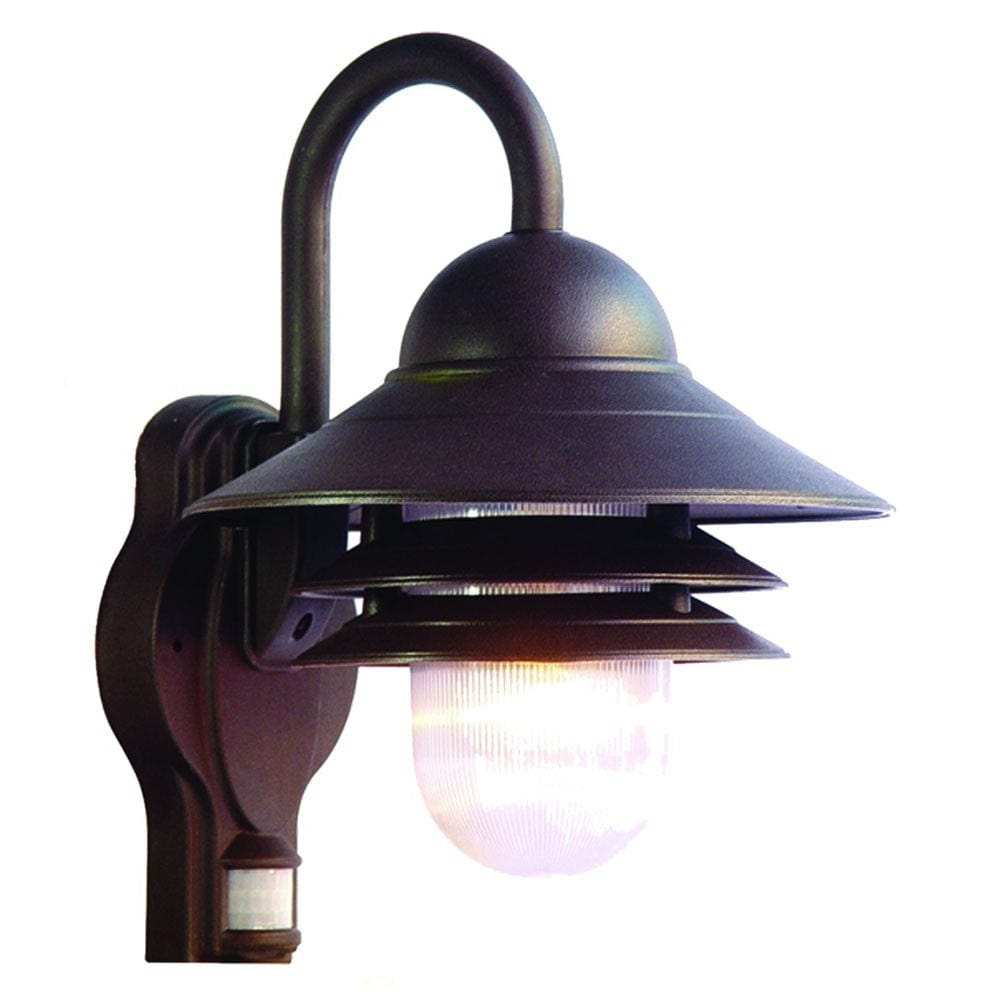 Antiqued Bronze Motion Sensor Outdoor Wall Light - Homeroots - Flyclothing LLC