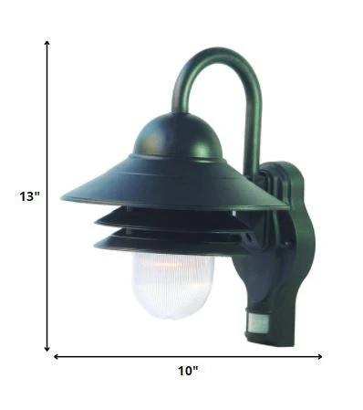 Matte Black Motion Sensor Outdoor Wall Light - Homeroots - Flyclothing LLC