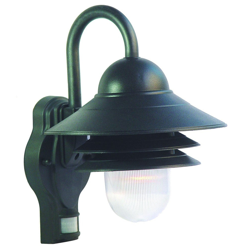 Matte Black Motion Sensor Outdoor Wall Light - Homeroots