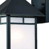 XL Matte Black Frosted Glass Lantern Wall Light - Homeroots - Flyclothing LLC