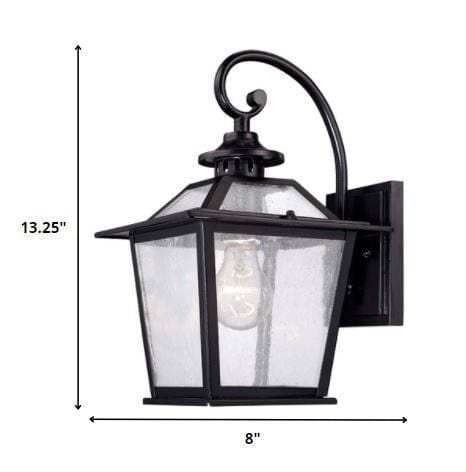 Matte Black Terrarium Shape Wall Light - Homeroots - Flyclothing LLC