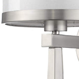 White and Silver Wall Light with Fabric Shade - Homeroots - Flyclothing LLC