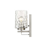 Silver Metal and Pebbled Glass Wall Sconce - Homeroots - Flyclothing LLC