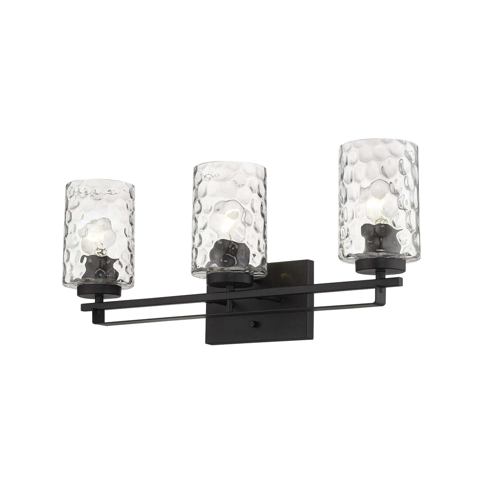 Livvy 3-Light Matte Black Vanity - Homeroots - Flyclothing LLC