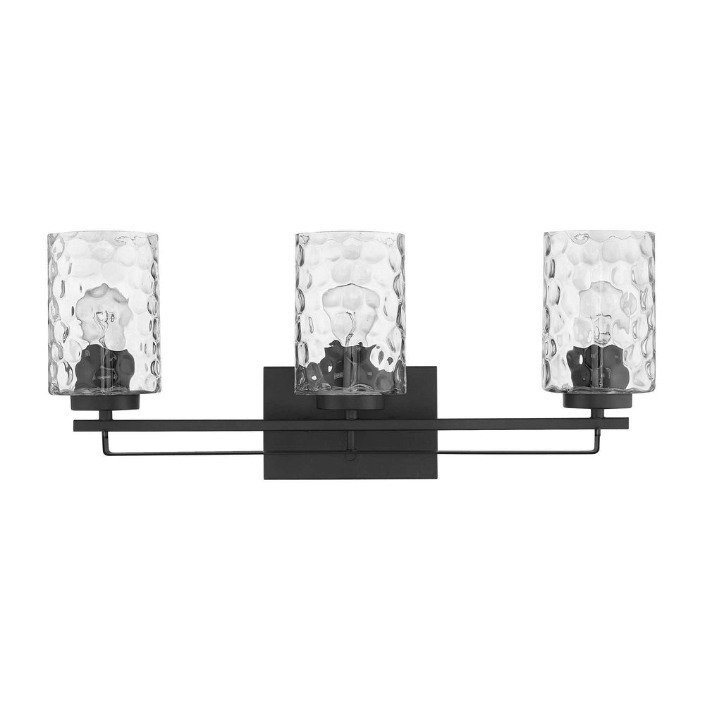 Livvy 3-Light Matte Black Vanity - Homeroots - Flyclothing LLC
