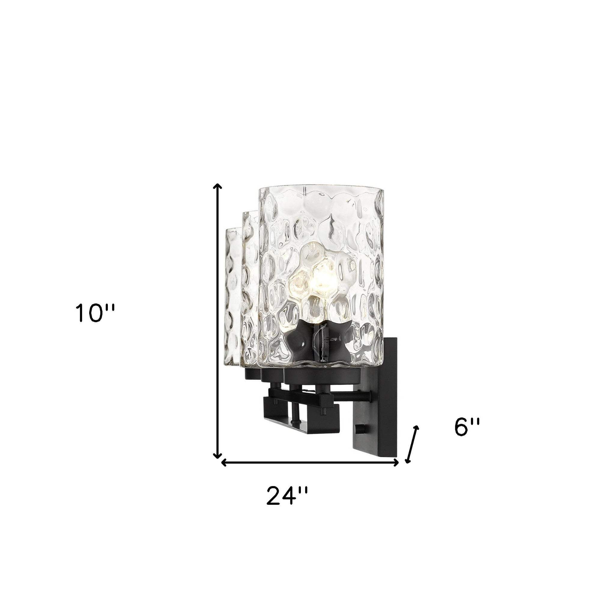 Livvy 3-Light Matte Black Vanity - Homeroots - Flyclothing LLC