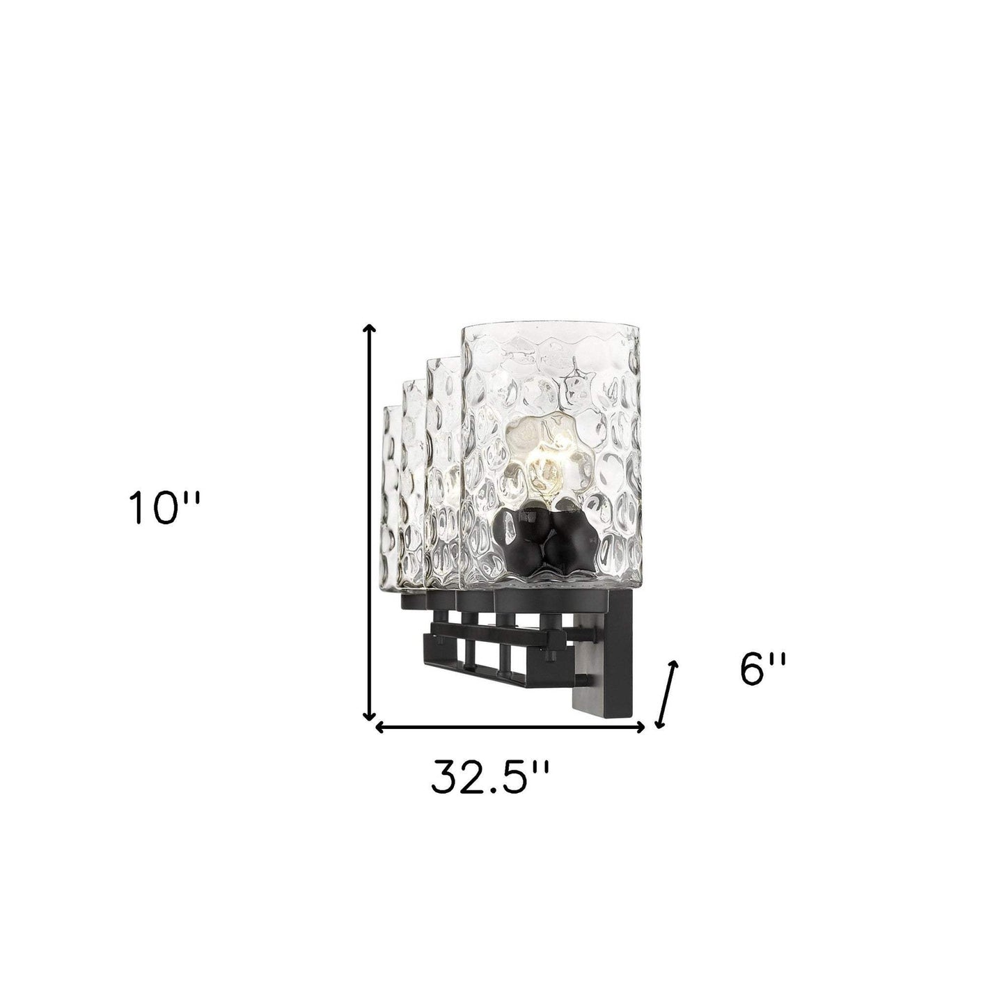 Livvy 4-Light Matte Black Vanity - Homeroots - Flyclothing LLC