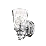 Silver Metal and Pebbled Glass Wall Light - Homeroots - Flyclothing LLC