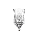 Silver Metal and Pebbled Glass Wall Light - Homeroots - Flyclothing LLC