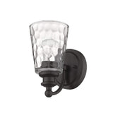 Bronze Metal and Pebbled Glass Wall Light - Homeroots - Flyclothing LLC