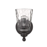 Bronze Metal and Pebbled Glass Wall Light - Homeroots - Flyclothing LLC