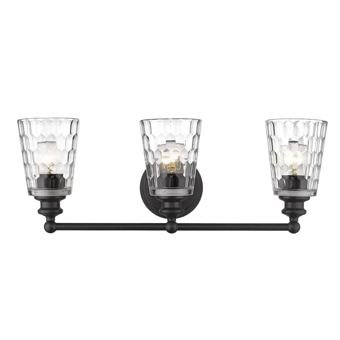 Mae 3-Light Matte Black Vanity - Homeroots - Flyclothing LLC