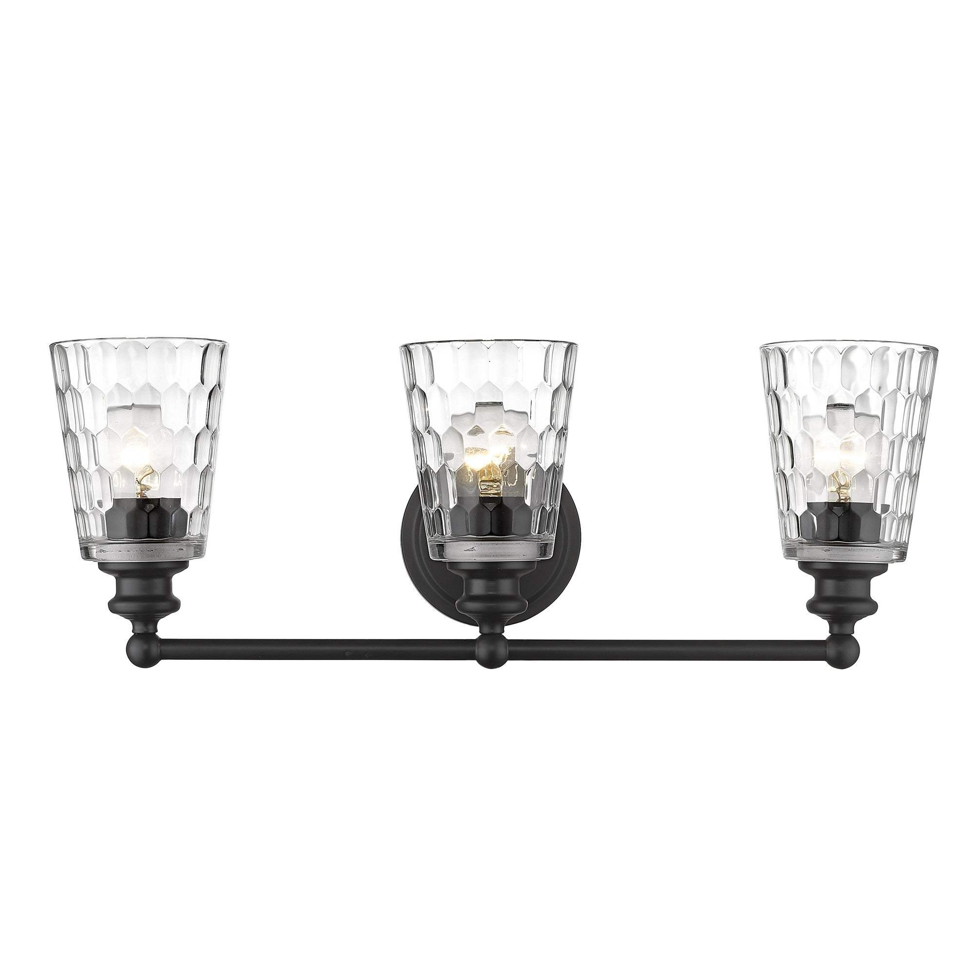 Mae 3-Light Matte Black Vanity - Homeroots - Flyclothing LLC