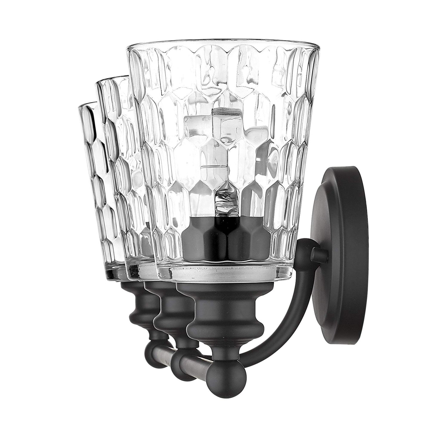Mae 3-Light Matte Black Vanity - Homeroots - Flyclothing LLC
