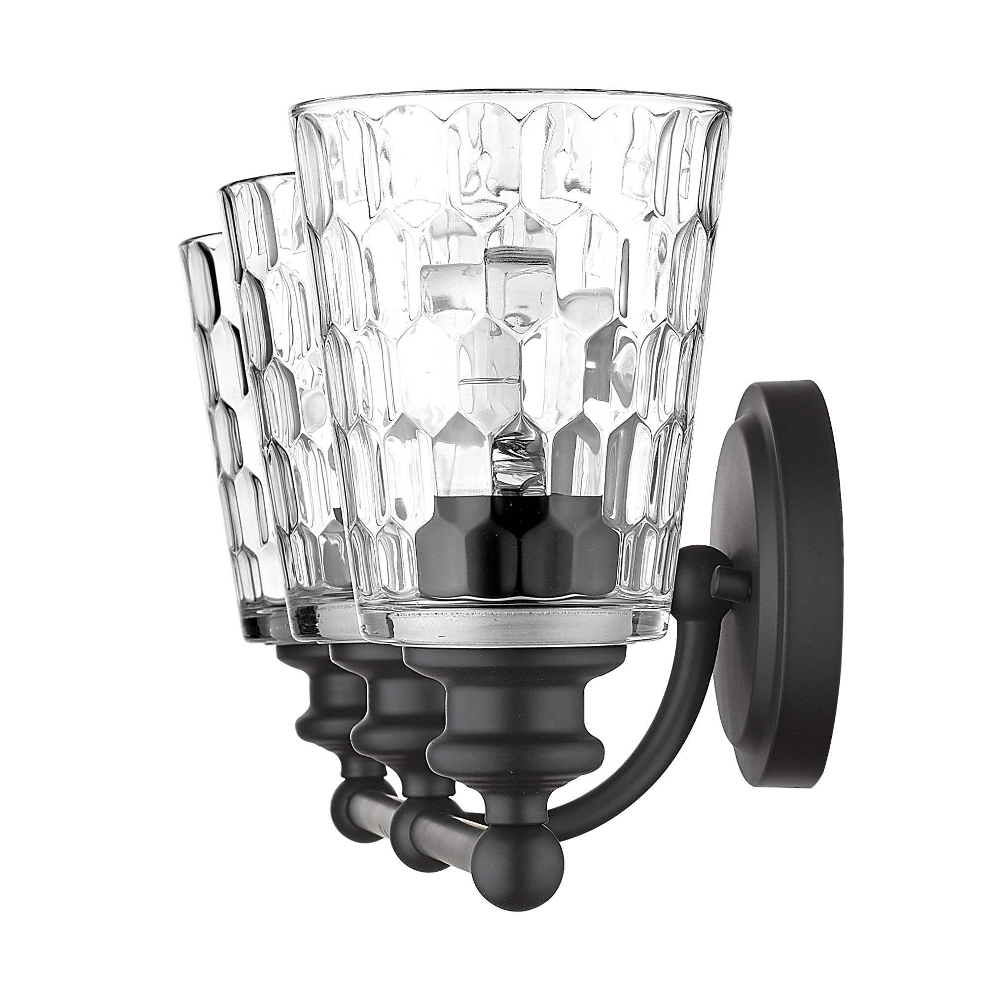 Mae 3-Light Matte Black Vanity - Homeroots - Flyclothing LLC