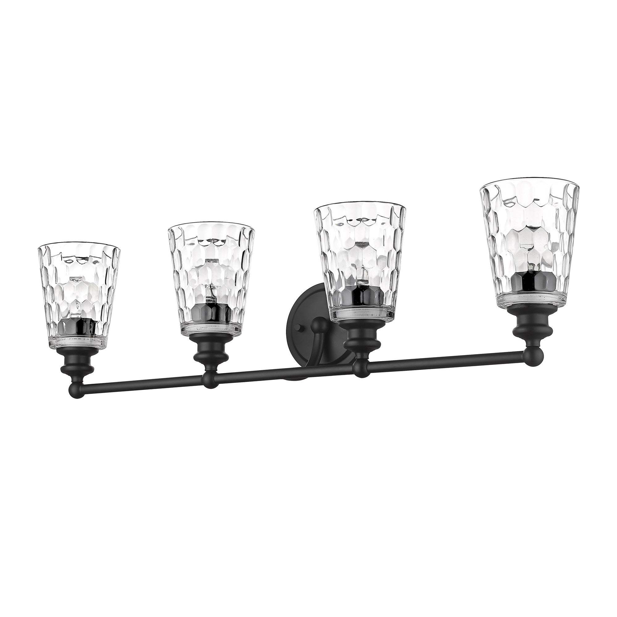 Mae 4-Light Matte Black Vanity - Homeroots - Flyclothing LLC