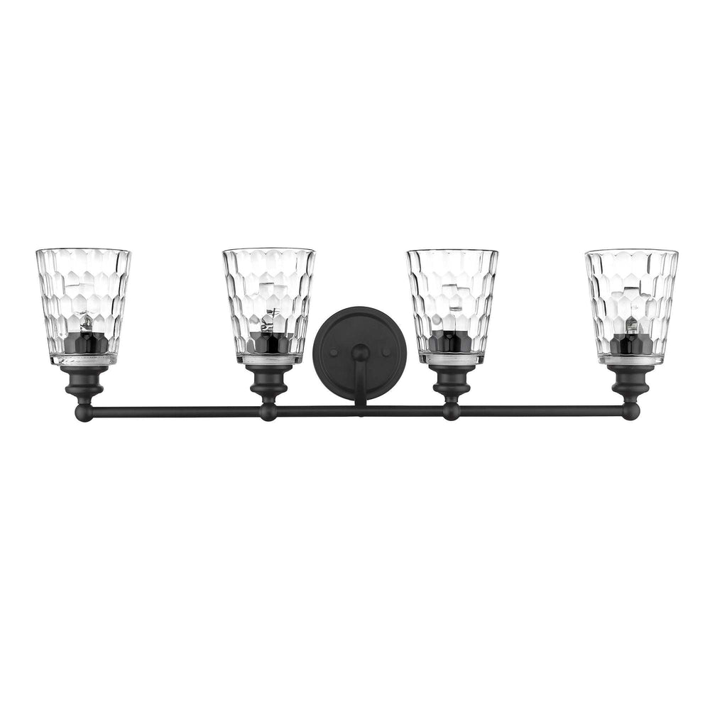 Mae 4-Light Matte Black Vanity - Homeroots - Flyclothing LLC