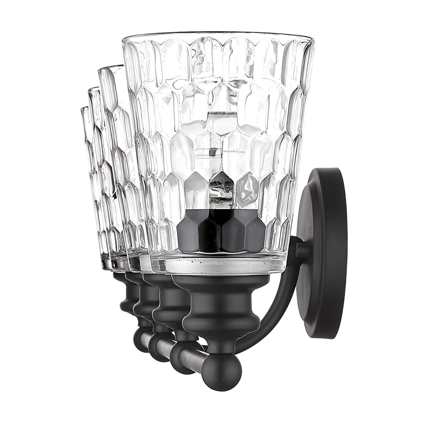 Mae 4-Light Matte Black Vanity - Homeroots - Flyclothing LLC