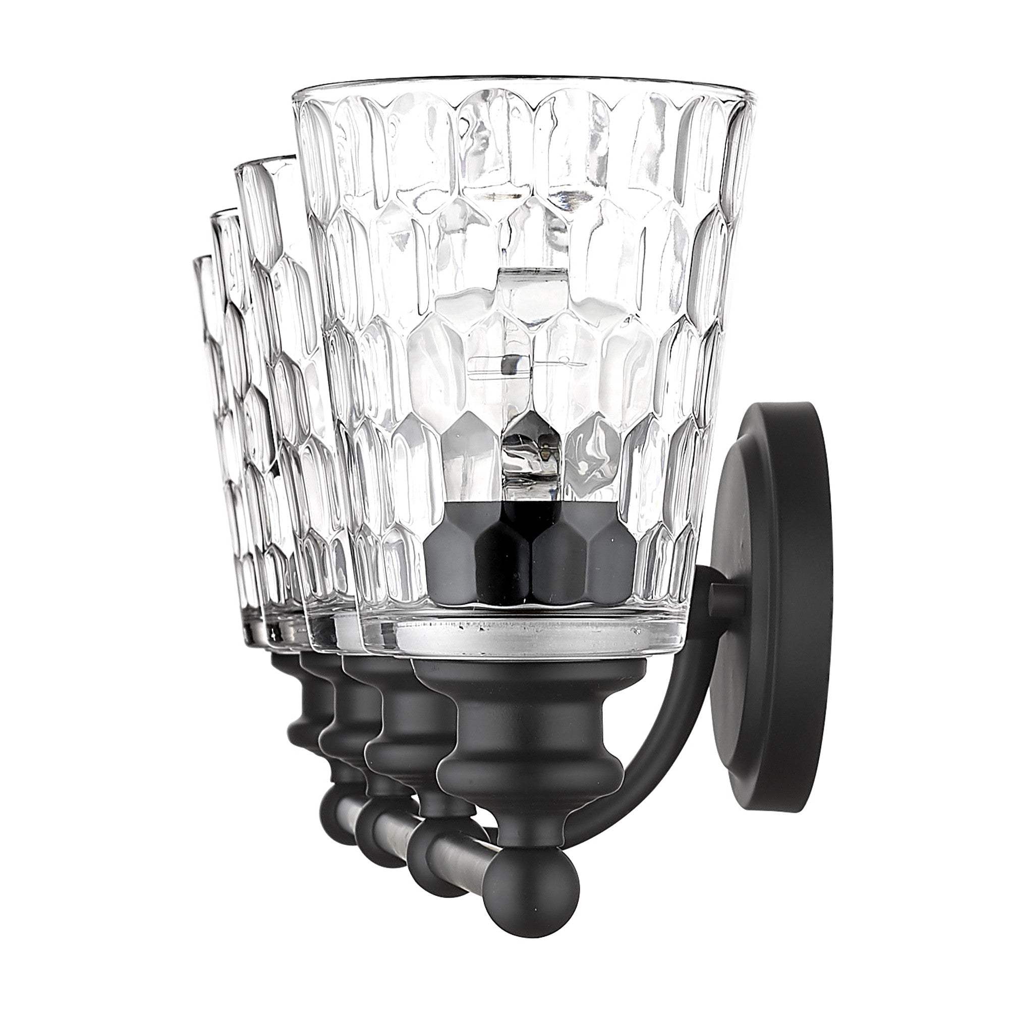 Mae 4-Light Matte Black Vanity - Homeroots - Flyclothing LLC