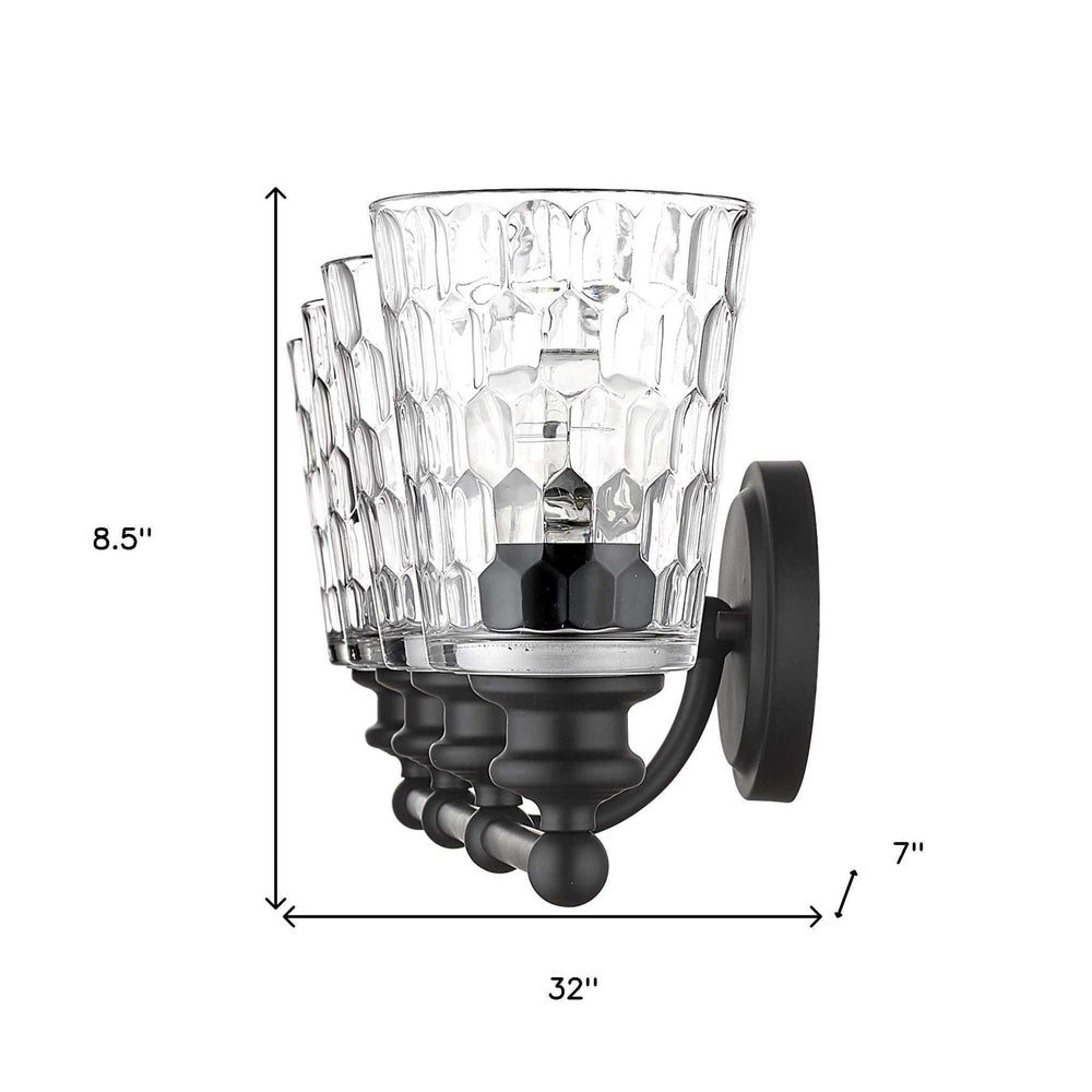 Mae 4-Light Matte Black Vanity - Homeroots - Flyclothing LLC