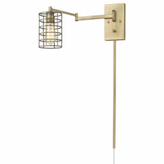 Industrial Gold Metal Wall Sconce - Homeroots
