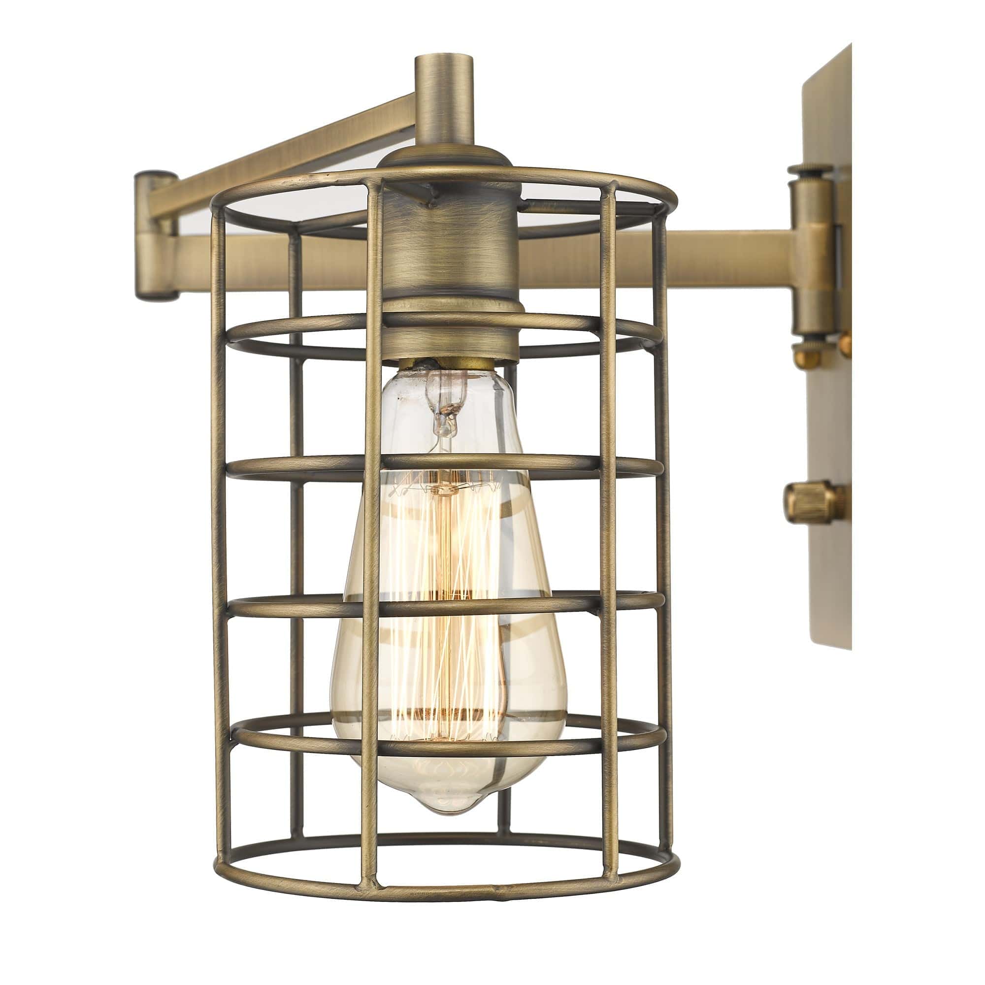 Industrial Gold Metal Wall Sconce - Homeroots