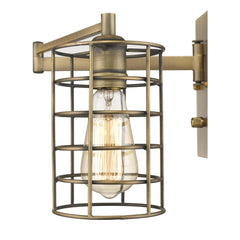 Industrial Gold Metal Wall Sconce - Homeroots
