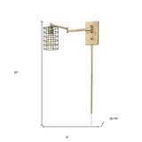 Industrial Gold Metal Wall Sconce - Homeroots - Flyclothing LLC