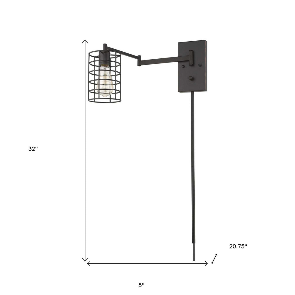 Industrial Bronze Metal Wall Sconce - Homeroots - Flyclothing LLC