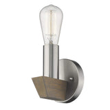 Silver Metal and Wood Wall Sconce - Homeroots - Flyclothing LLC