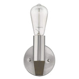 Silver Metal and Wood Wall Sconce - Homeroots - Flyclothing LLC