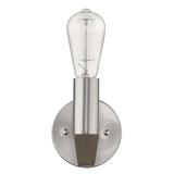 Silver Metal and Wood Wall Sconce - Homeroots - Flyclothing LLC