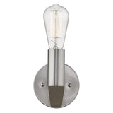 Silver Metal and Wood Wall Sconce - Homeroots - Flyclothing LLC