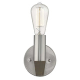 Silver Metal and Wood Wall Sconce - Homeroots - Flyclothing LLC