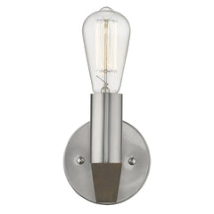 Silver Metal and Wood Wall Sconce - Homeroots