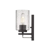 Bronze Metal and Textured Glass Wall Sconce - Homeroots - Flyclothing LLC